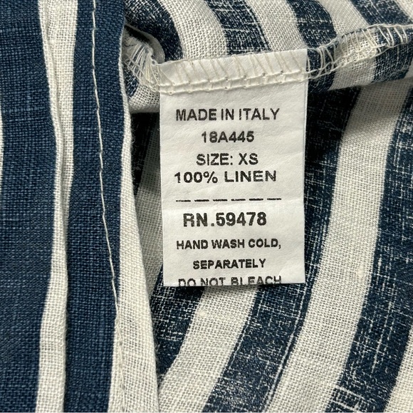 Francesca Bettini Womens Size XSmall Striped Linen Dress - Picture 8 of 11